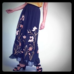 NWT Varun Bahl Flounced Floral Maxi